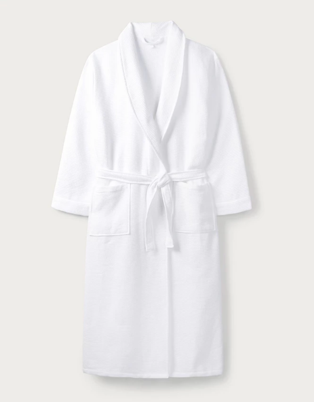 The White Company + Unisex Cotton Waffle Double Faced Robe