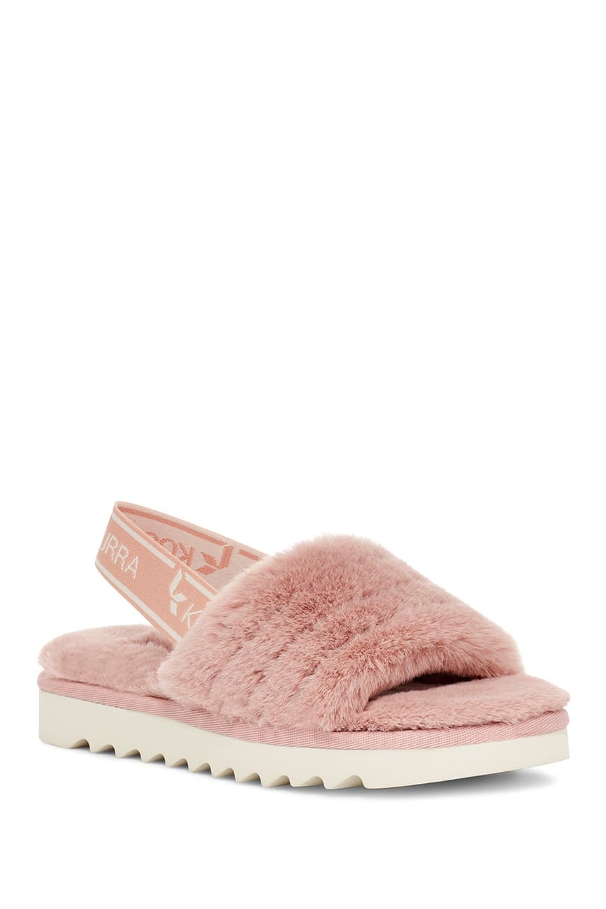 ugg faux fur sandals