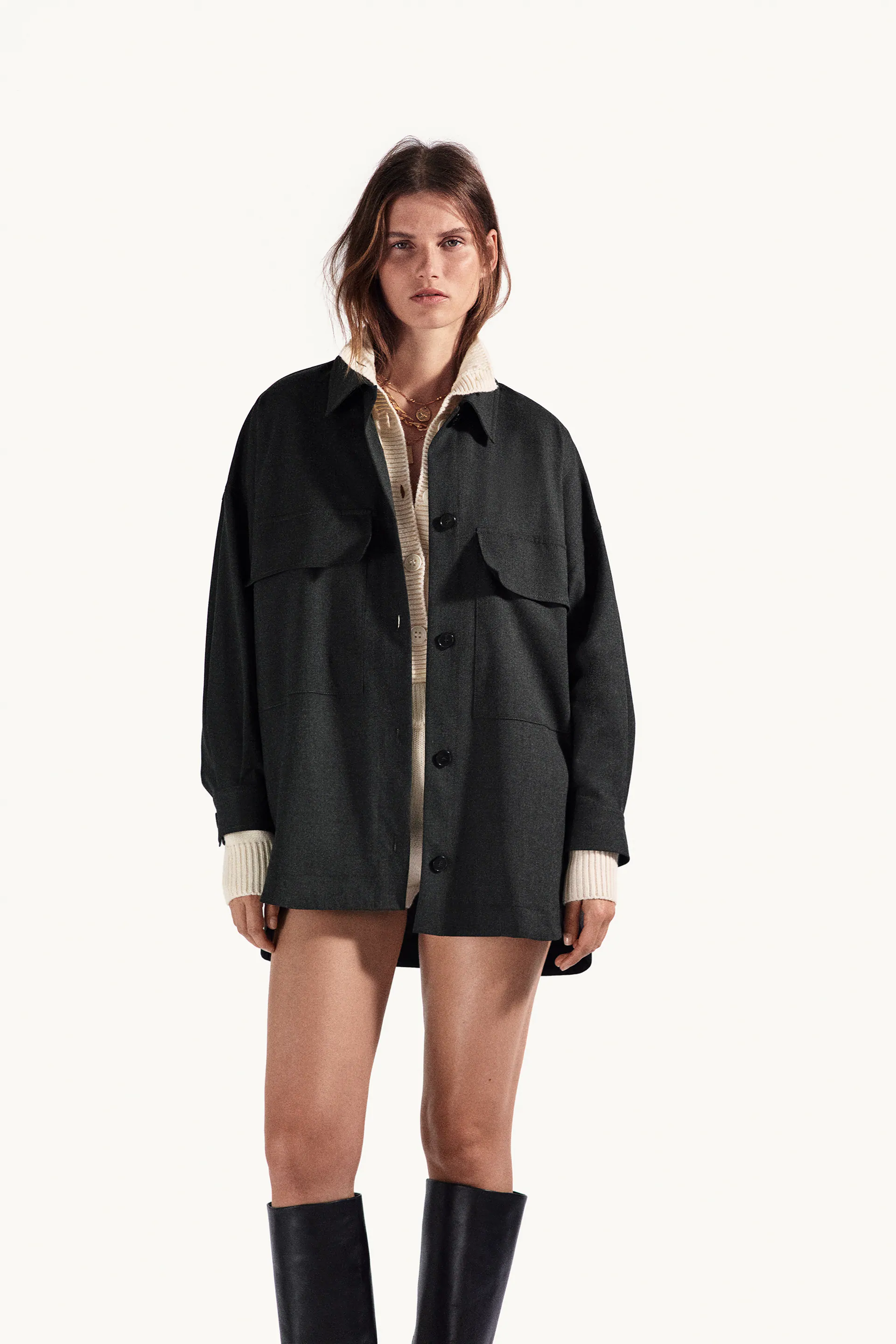 Zara black overshirt Clearance