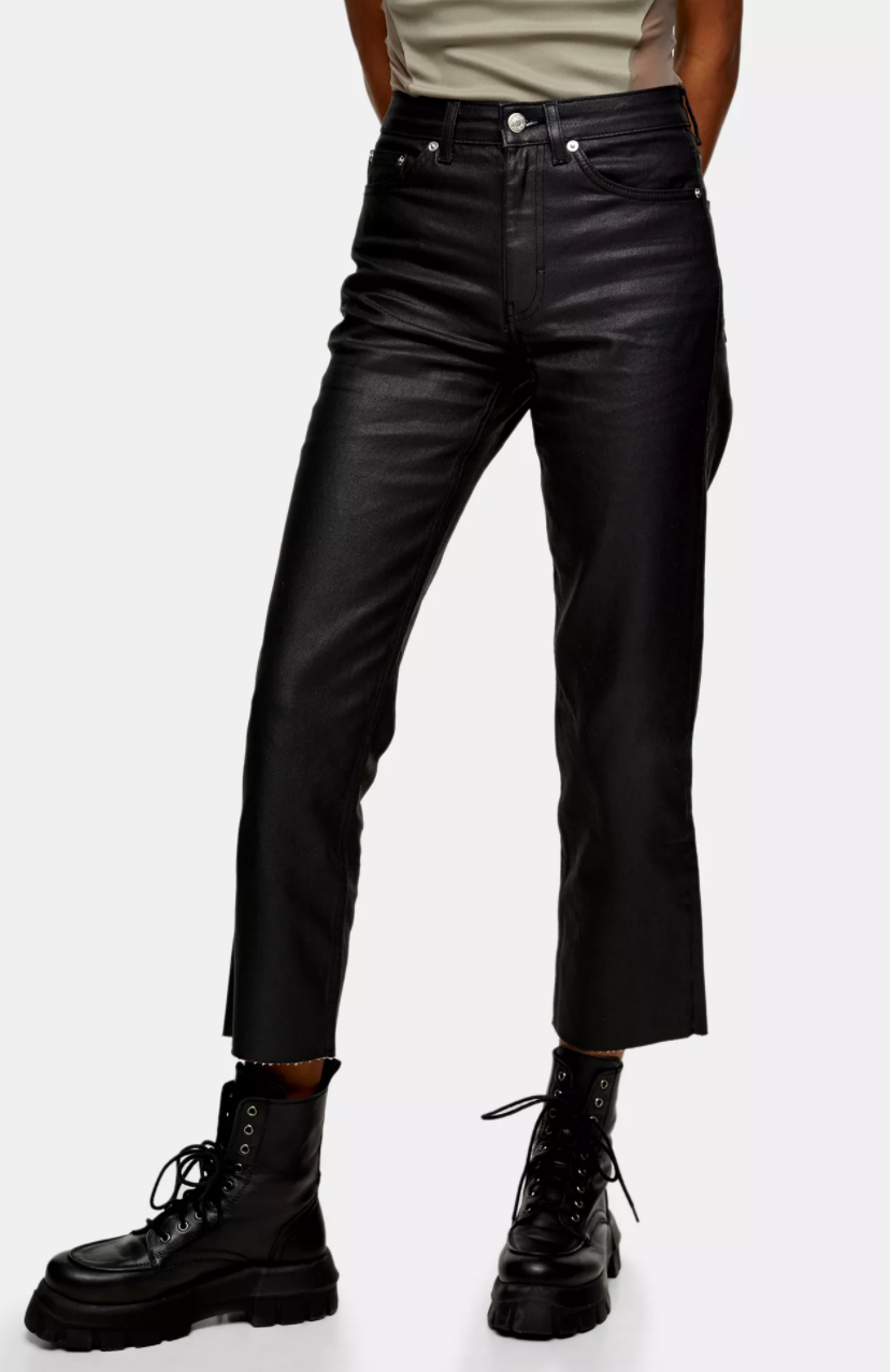 Black coated best sale jeans topshop