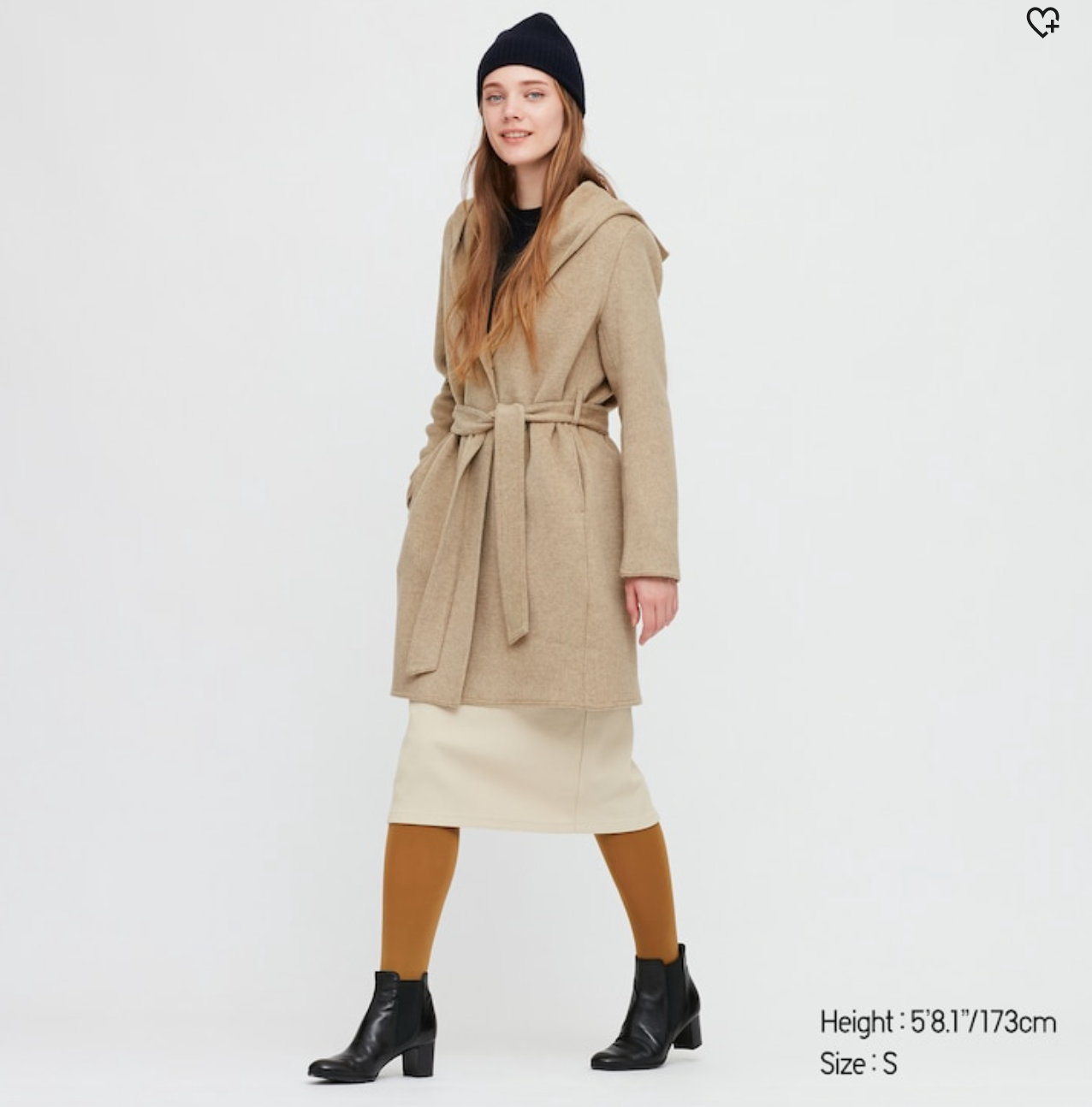 Uniqlo double face hooded top coat