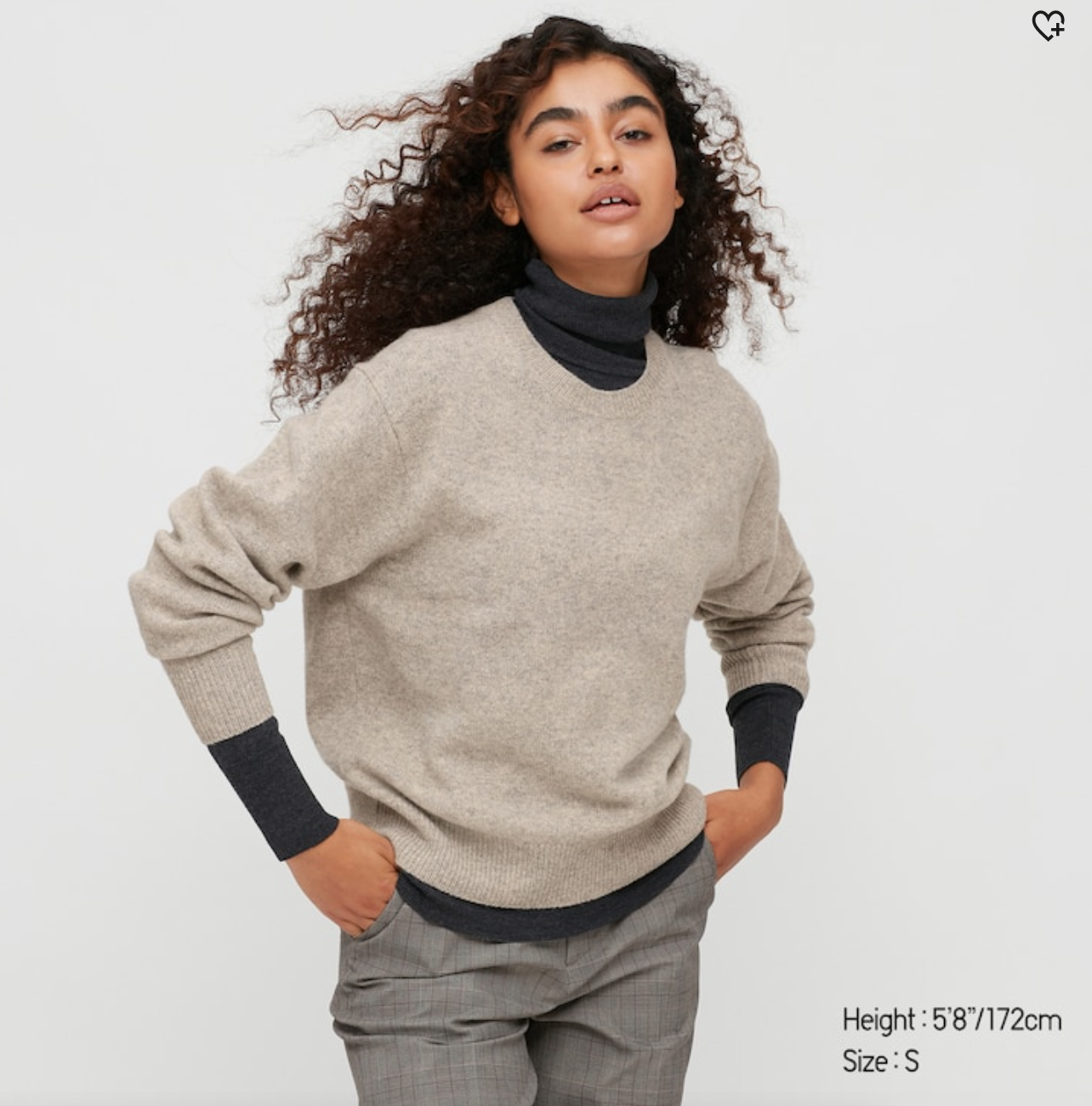 Uniqlo + Premium Lambswool Crew Neck Sweater