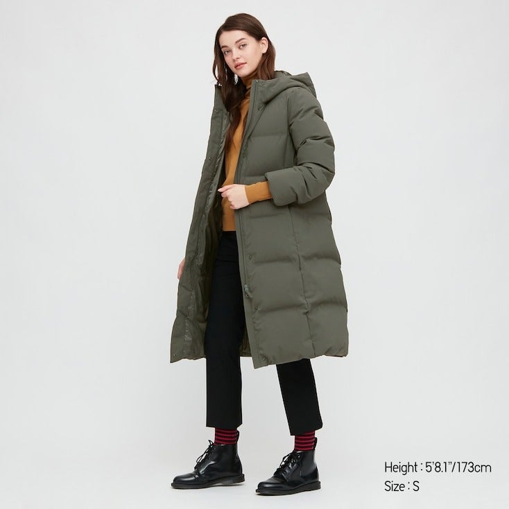 Uniqlo + Seamless Down Hooded Long Coat
