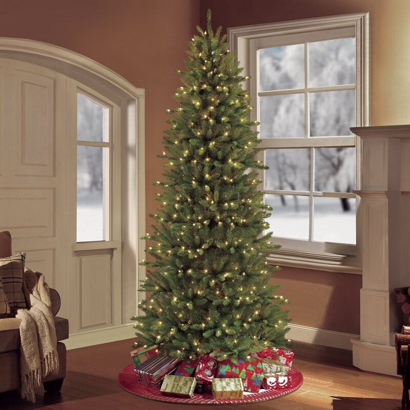 Andover mills slim fraser green fir artificial christmas tree lights