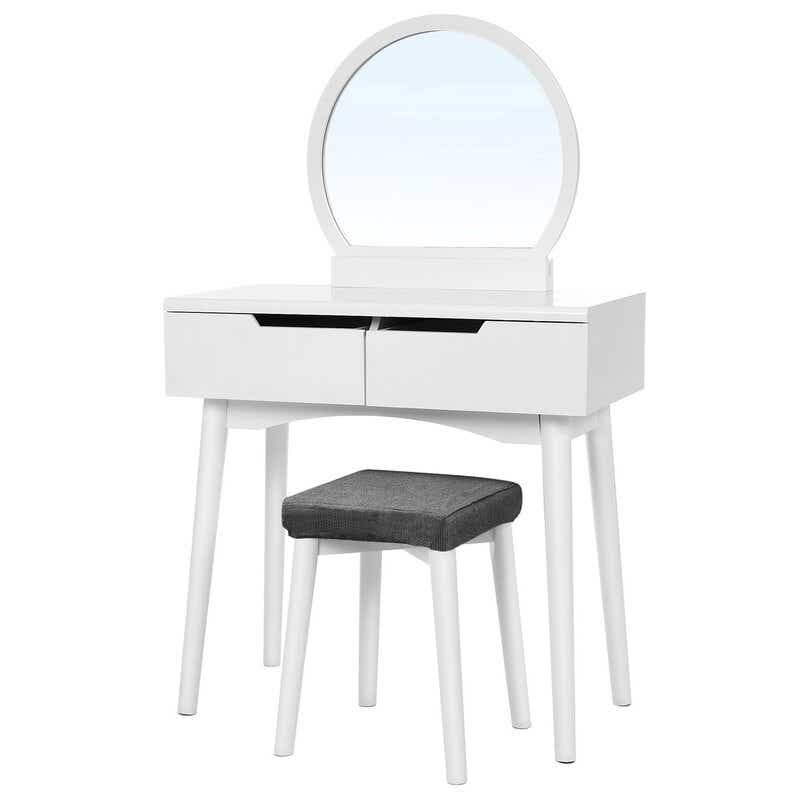 Wayfair Cyber Monday Home, Arinze Vanity Set With Stool And Mirror Black
