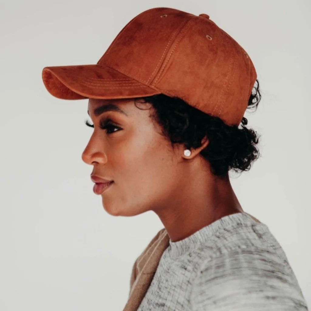 Tress For Us Chocolate Faux Suede Cap