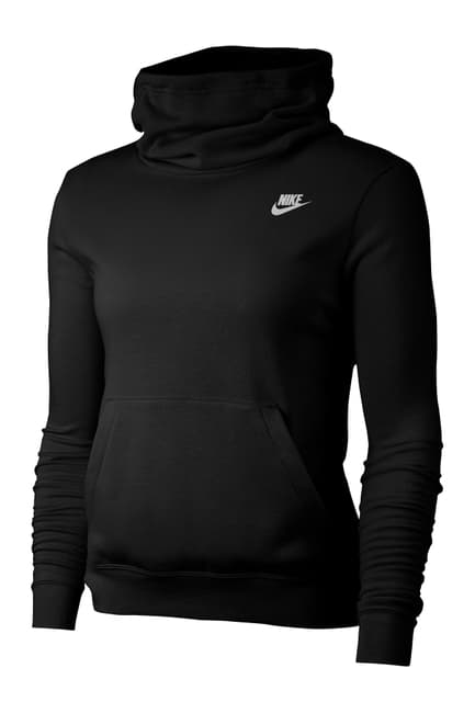Nike + Funnel Neck Fleece Lined Varsity Hooded Pullover