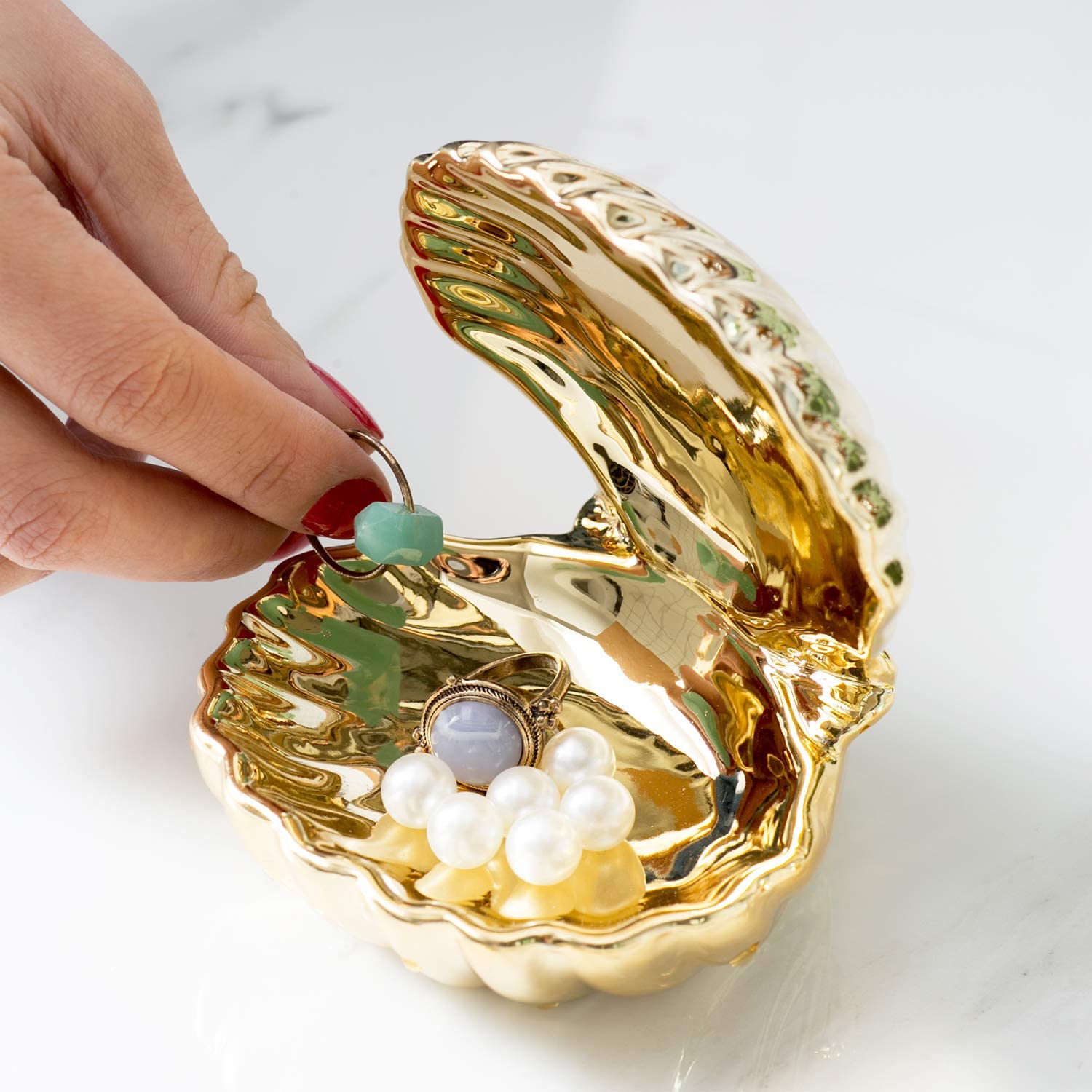 WANYA + Ceramic Shell Jewelry Dish