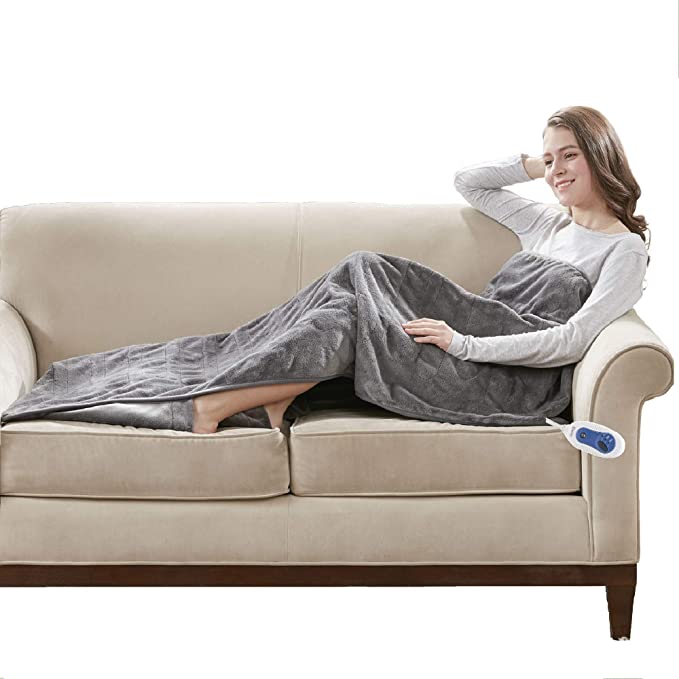 Beautyrest + Soft Microlight Heated Blanket With Foot Pocket