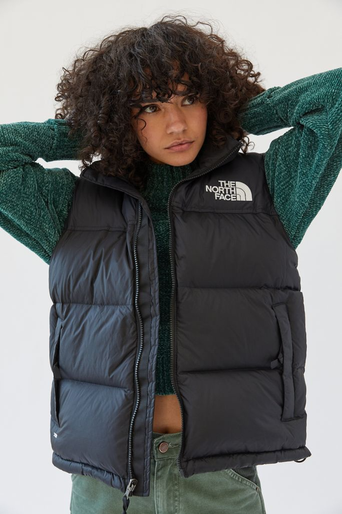 brown north face vest