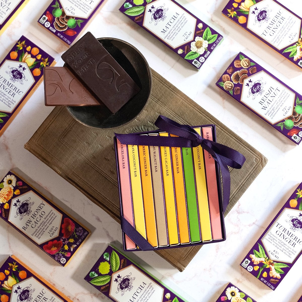 Vosges Chocolate + Mini Exotic Chocolate Bar Library