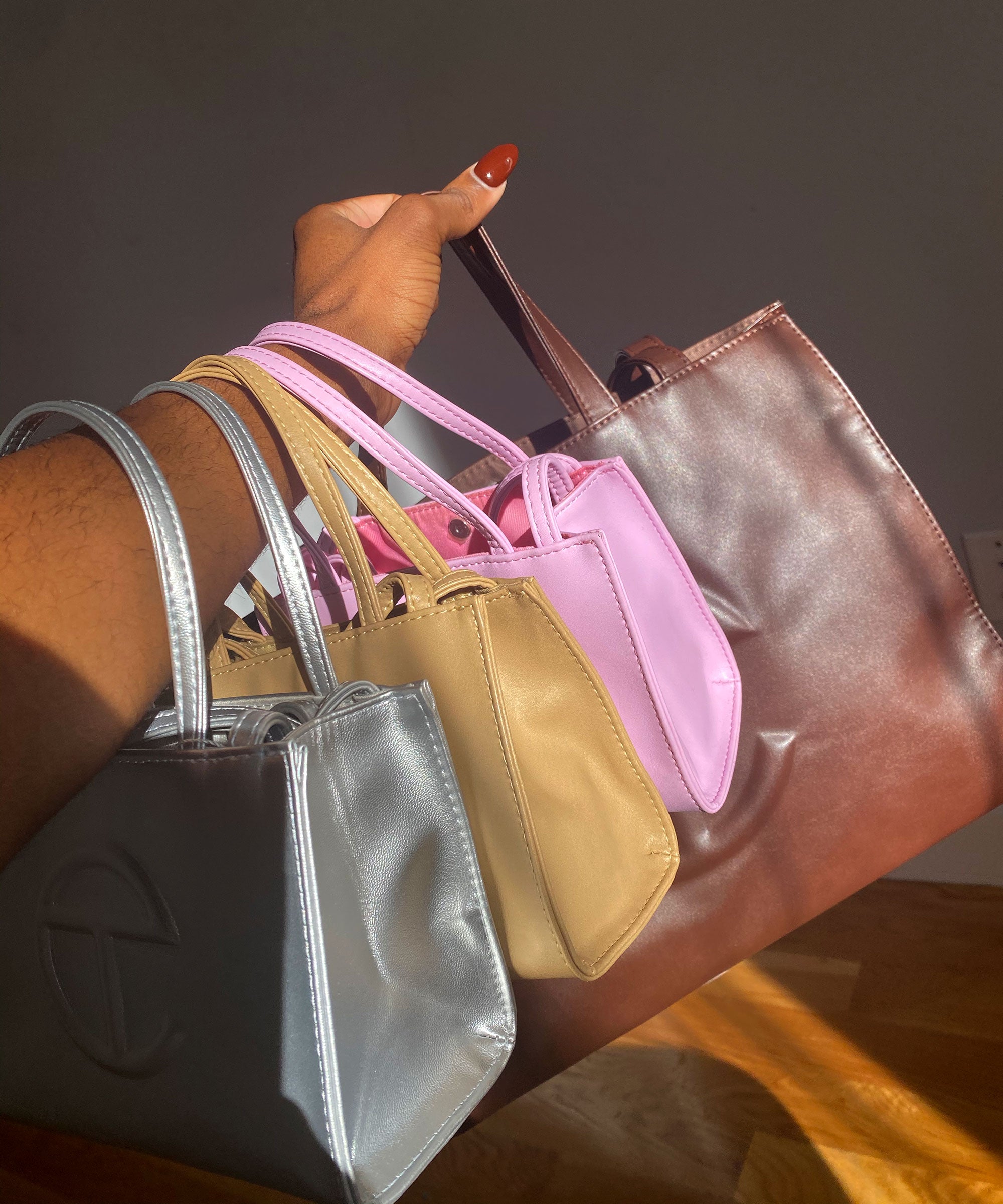 Small gold sales telfar bag