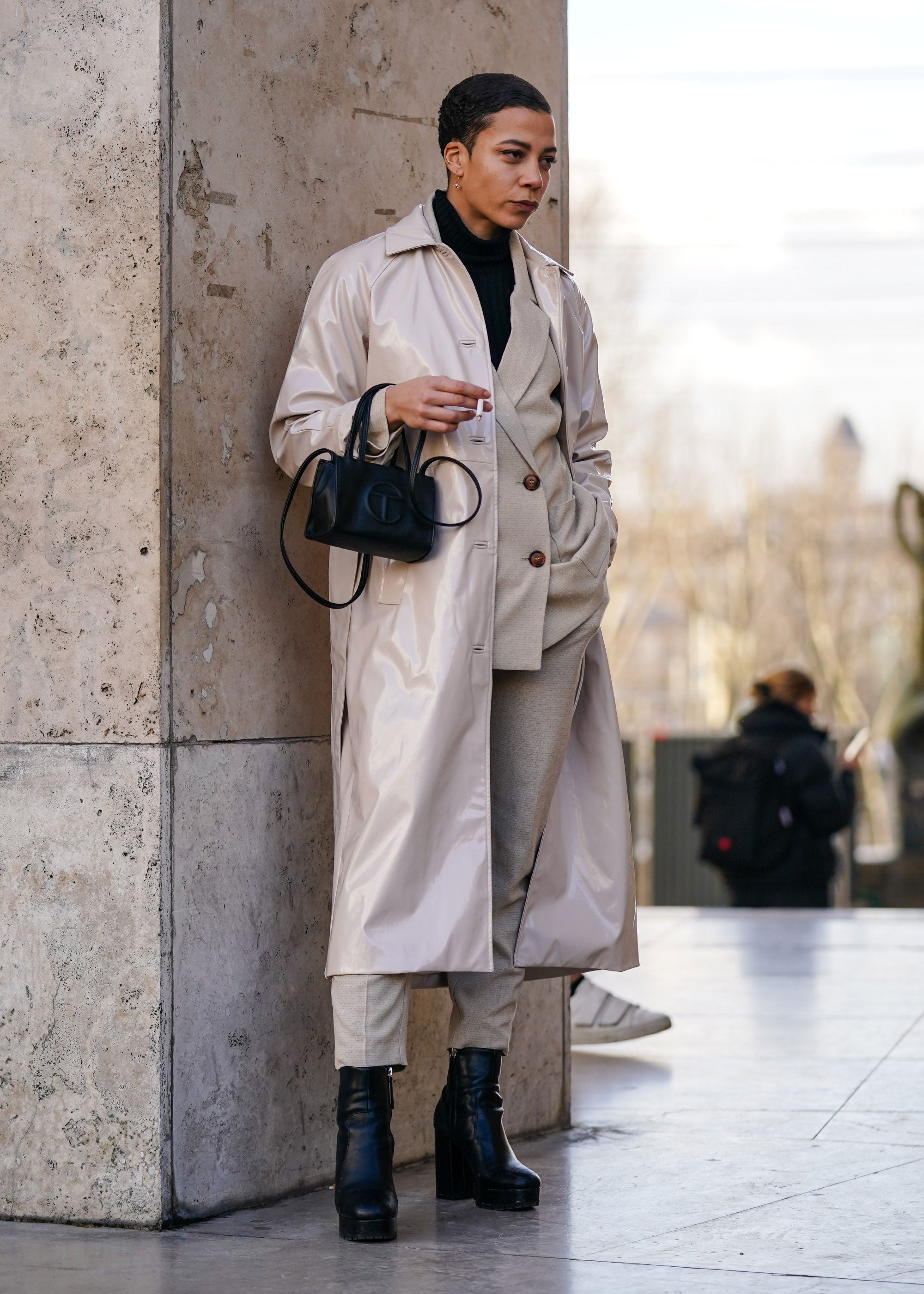 Telfar Bag Small Pink  Black bag outfit, Street style bags, Bags