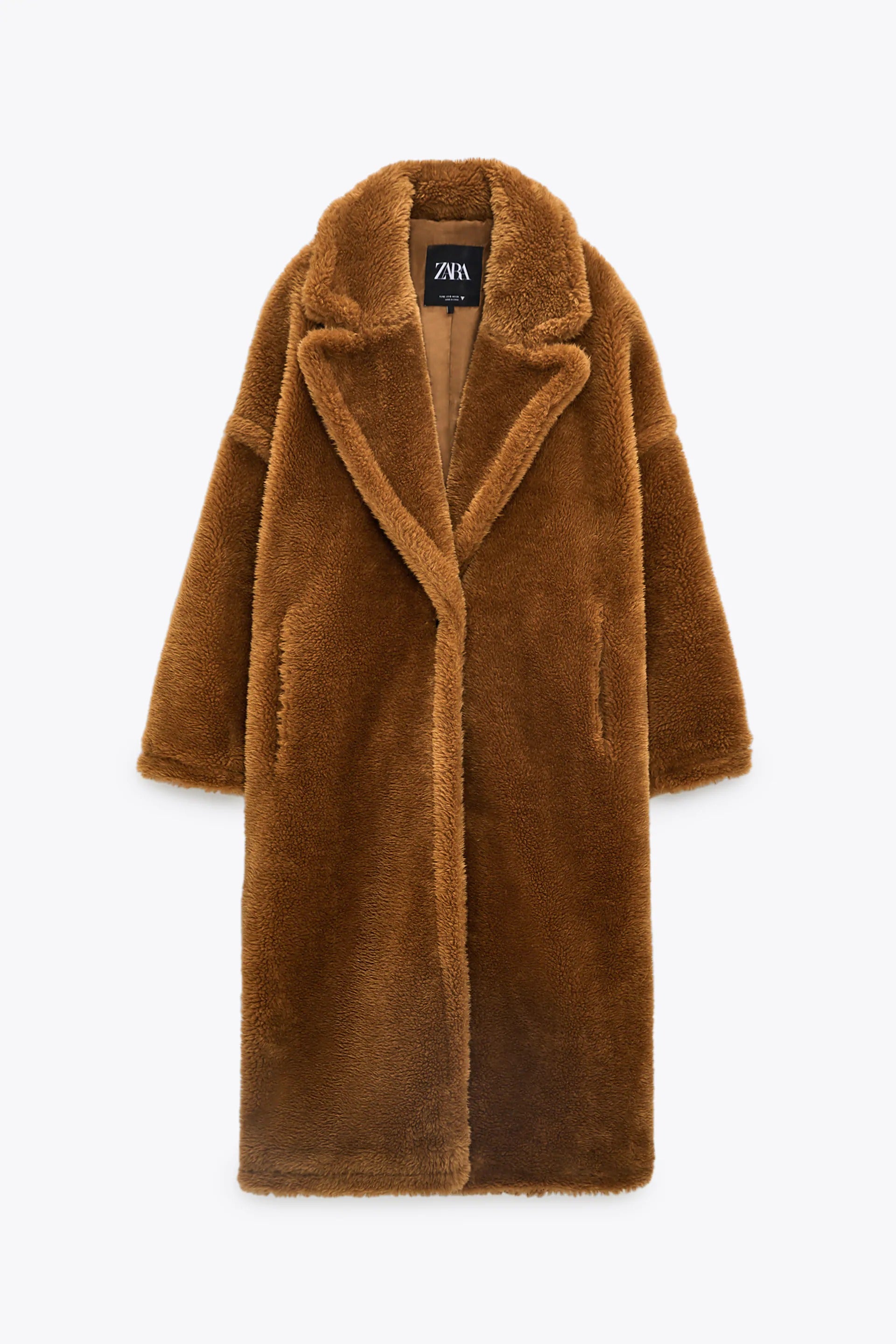 Zara + Coat With Faux Fur