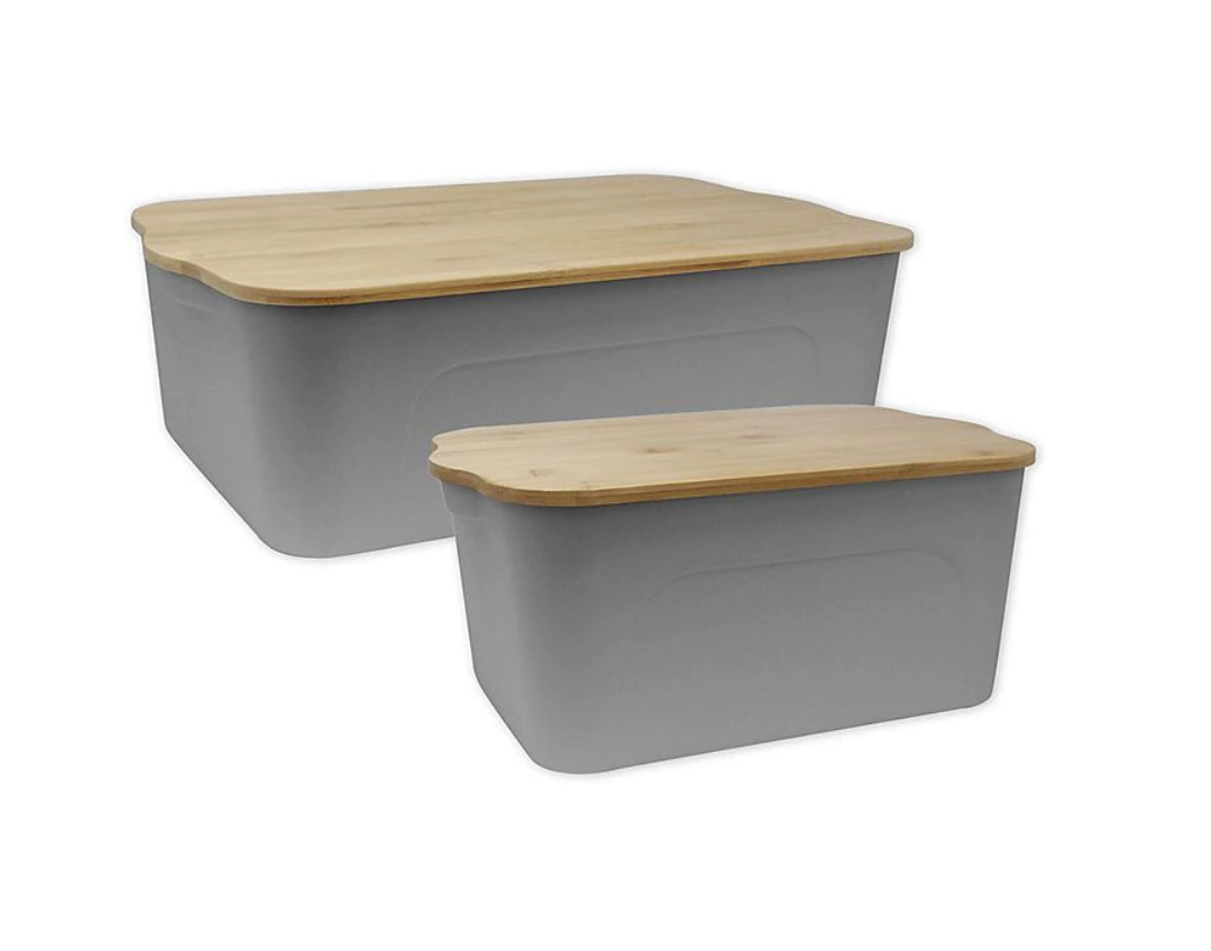 Bed Bath and Beyond + Heritage Plastic Bin with Bamboo Lid