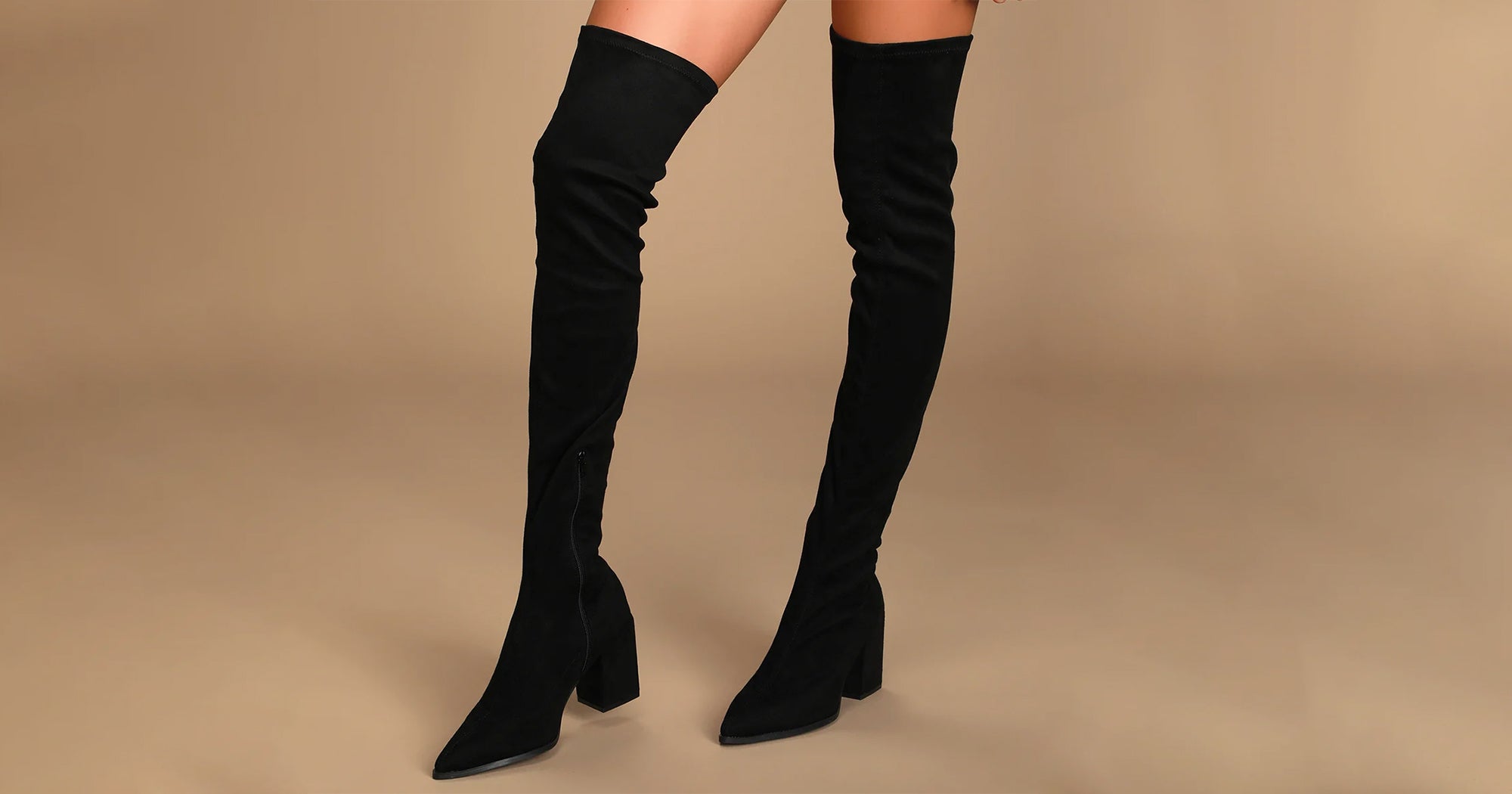 Details about  / Women/'s Fashion Faux Suede Elastic Slim Fit High Heel Over Knee Boots Shoes SUNS