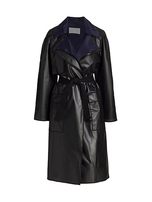 PROENZA SCHOULER WHITE LABEL + Leather-Look Trench Coat