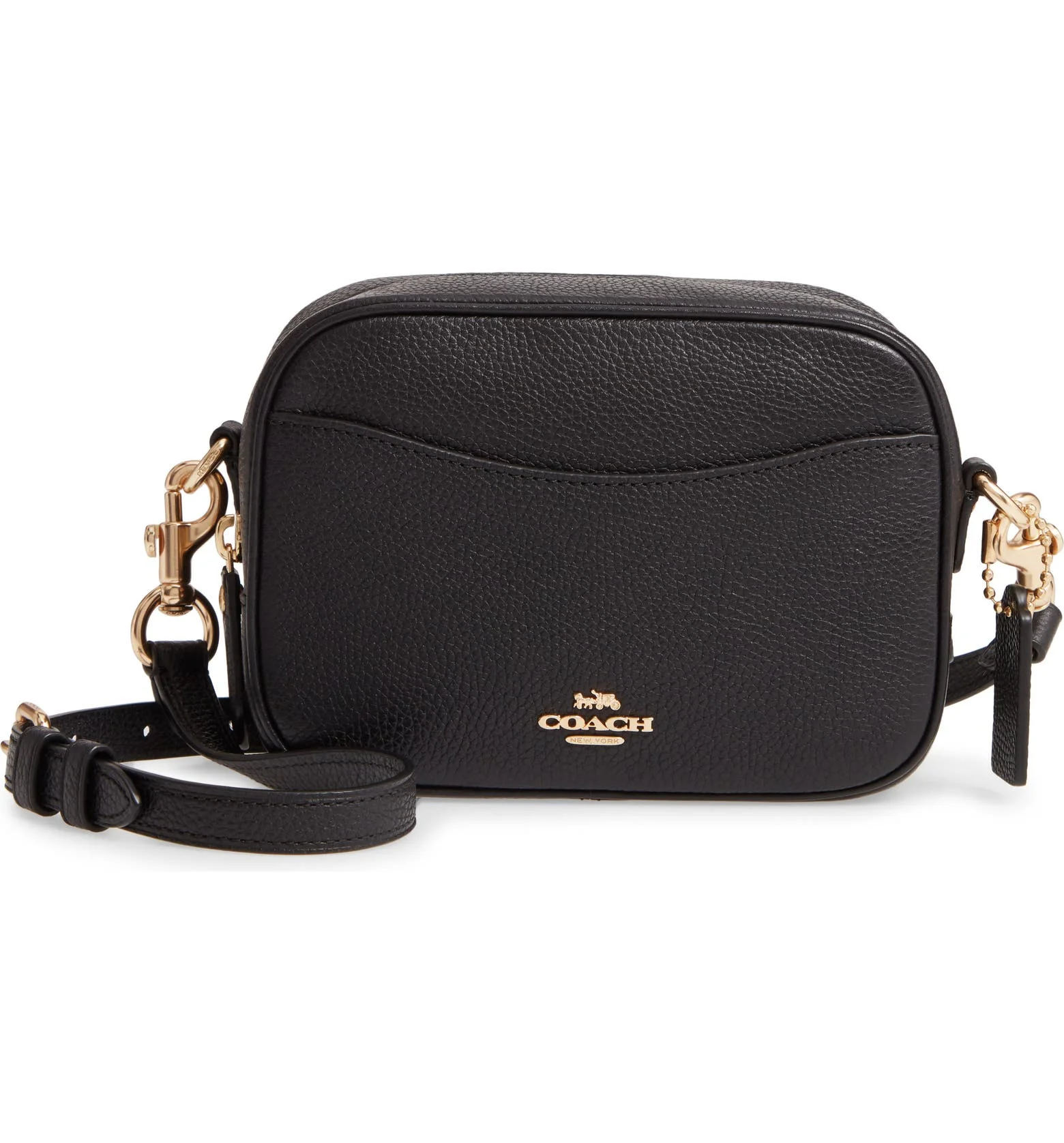Coach camera bag in polished pebble leather on sale
