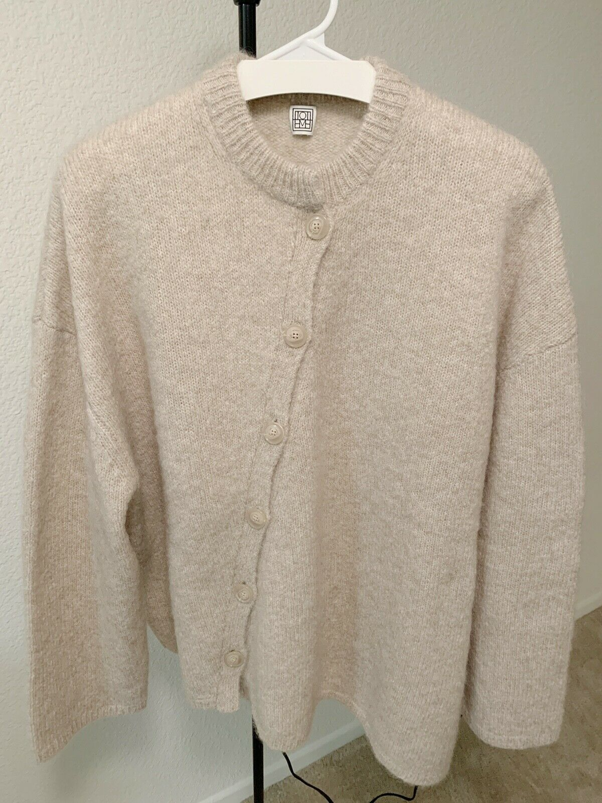 Toteme + Brand New Noma Cardigan Cashmere Mohair Blend Beige Size M