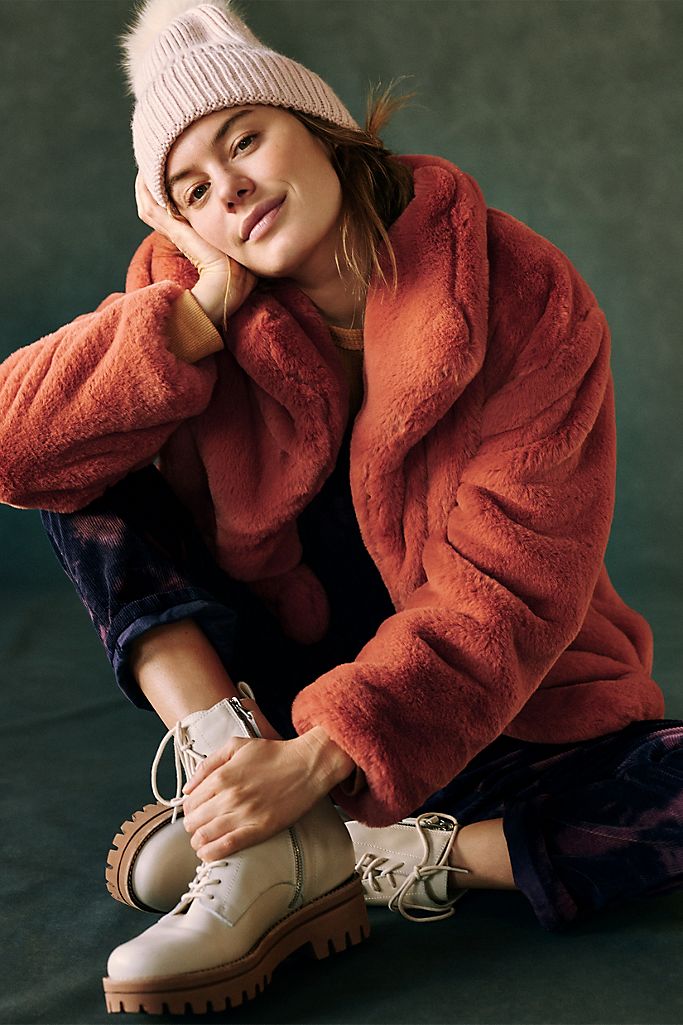 faux fur jacket anthropologie