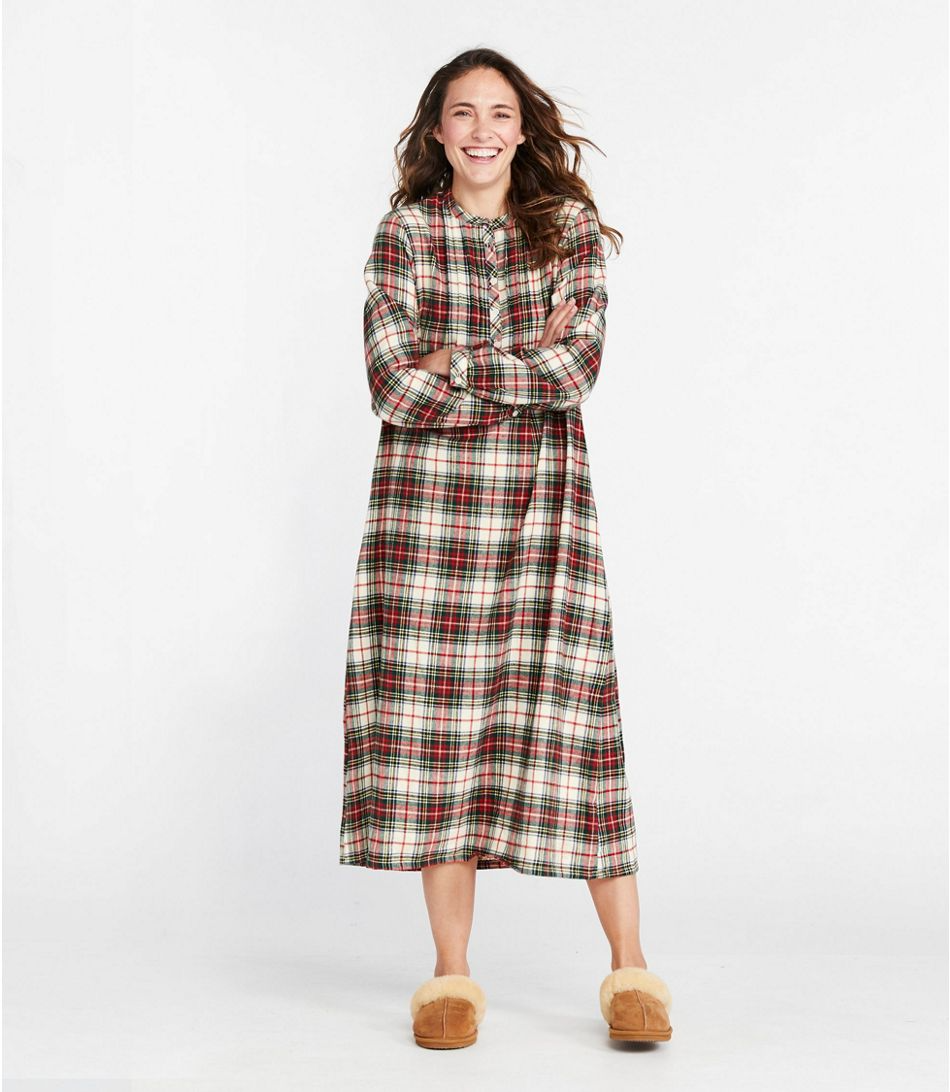 L.L. Bean Scotch Plaid Flannel Nightgown