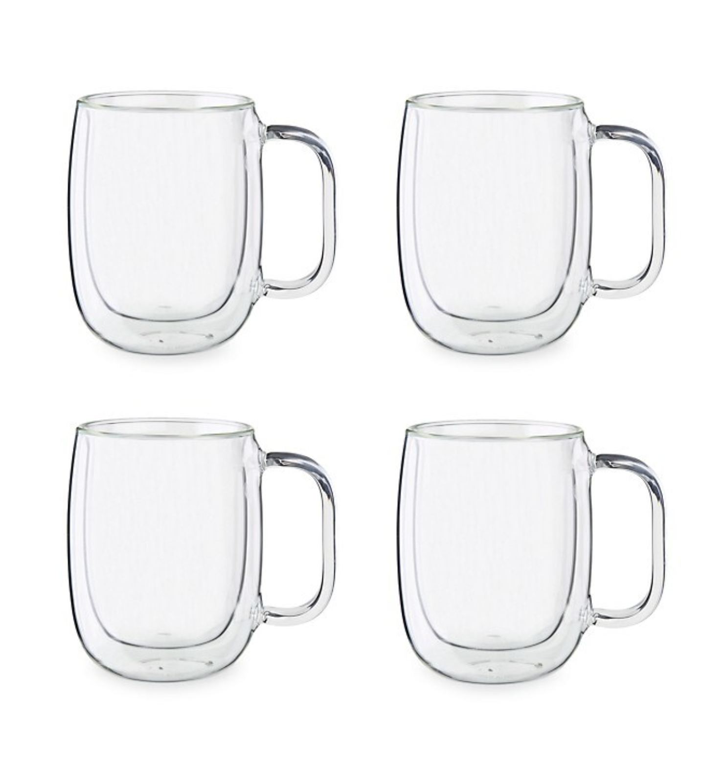 Zwilling J.A. Henckels + 4Piece DoubleWall Glass Coffee Mug Set