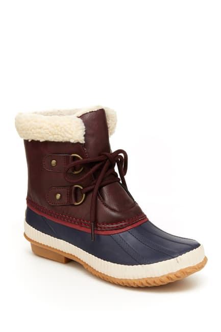 jbu by jambu cleveland waterproof faux shearling lined duck boot