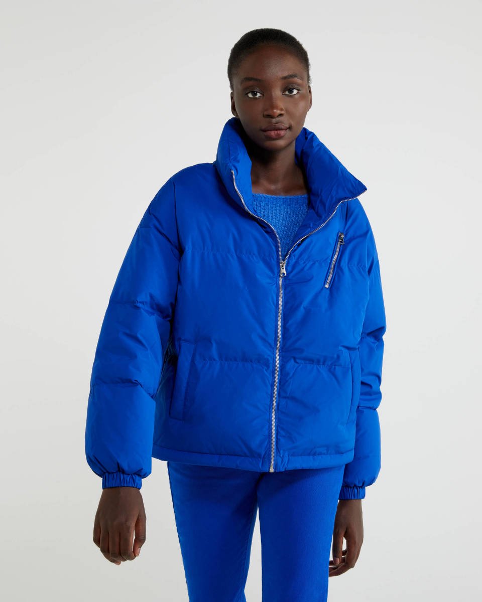 United Colors Of Benetton + Puffer Jacket With High Neck
