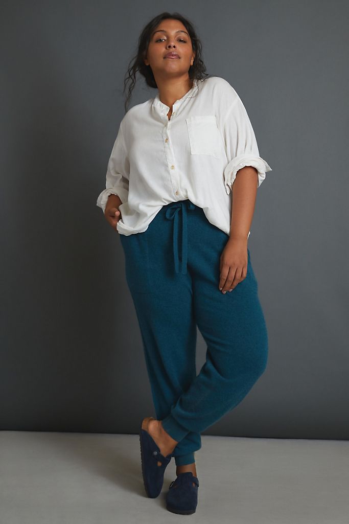plus size cashmere joggers