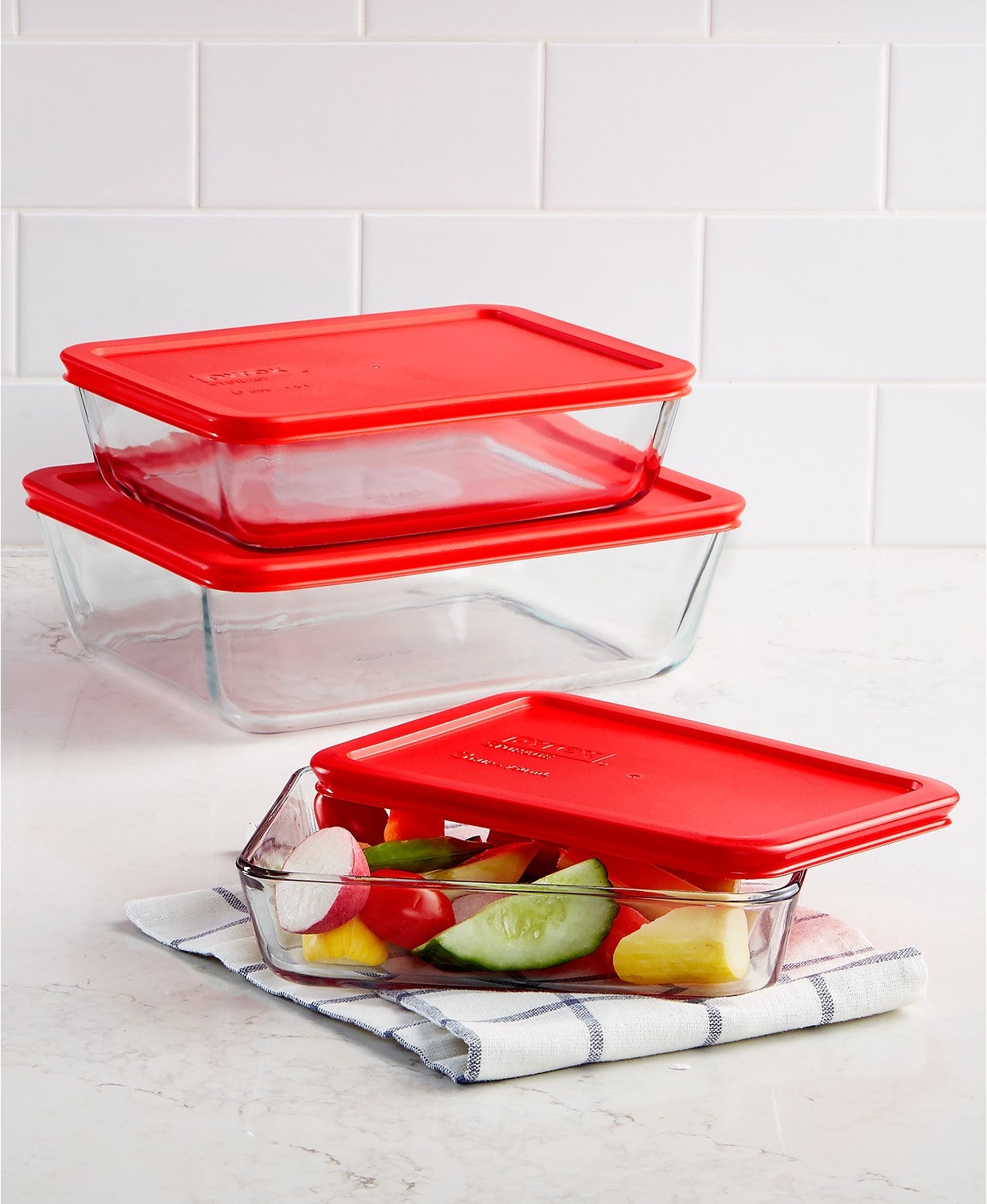 Pyrex + Pyrex 6Pc. Rectangular Storage Set