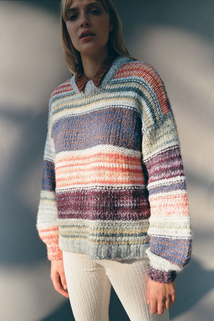 UO + Blythe Striped Pullover Sweater