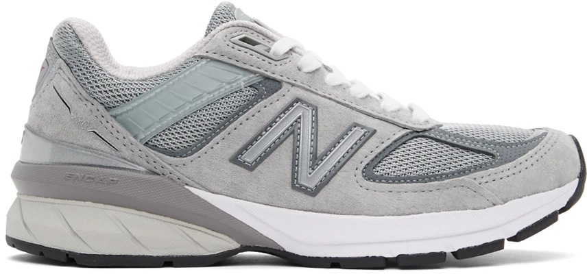 New Balance + Gray Made In US 990v5 Sneakers