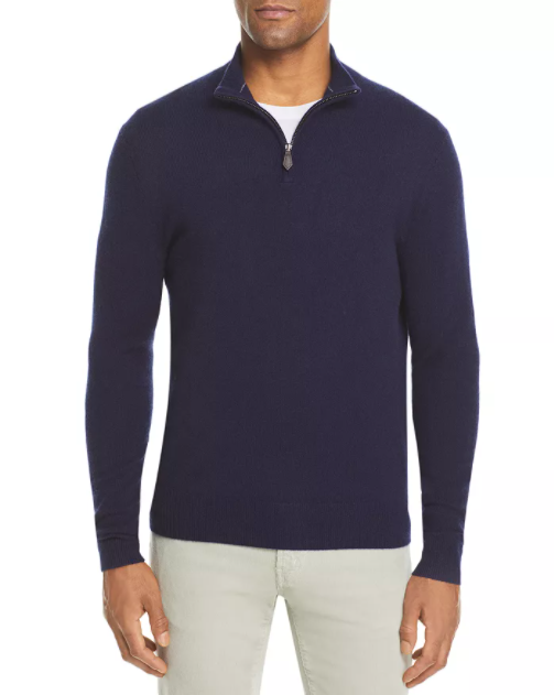 The Men’s Store at Bloomingdale’s + Cashmere Half-Zip Sweater
