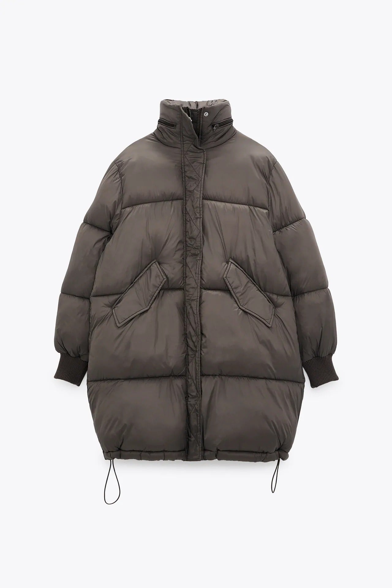 zara water repellent puffer coat