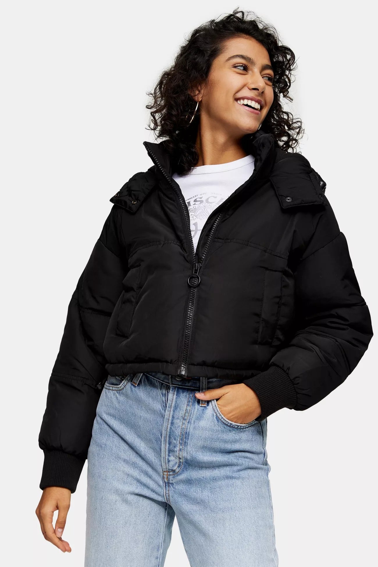 Cropped puffer jacket topshop outlet