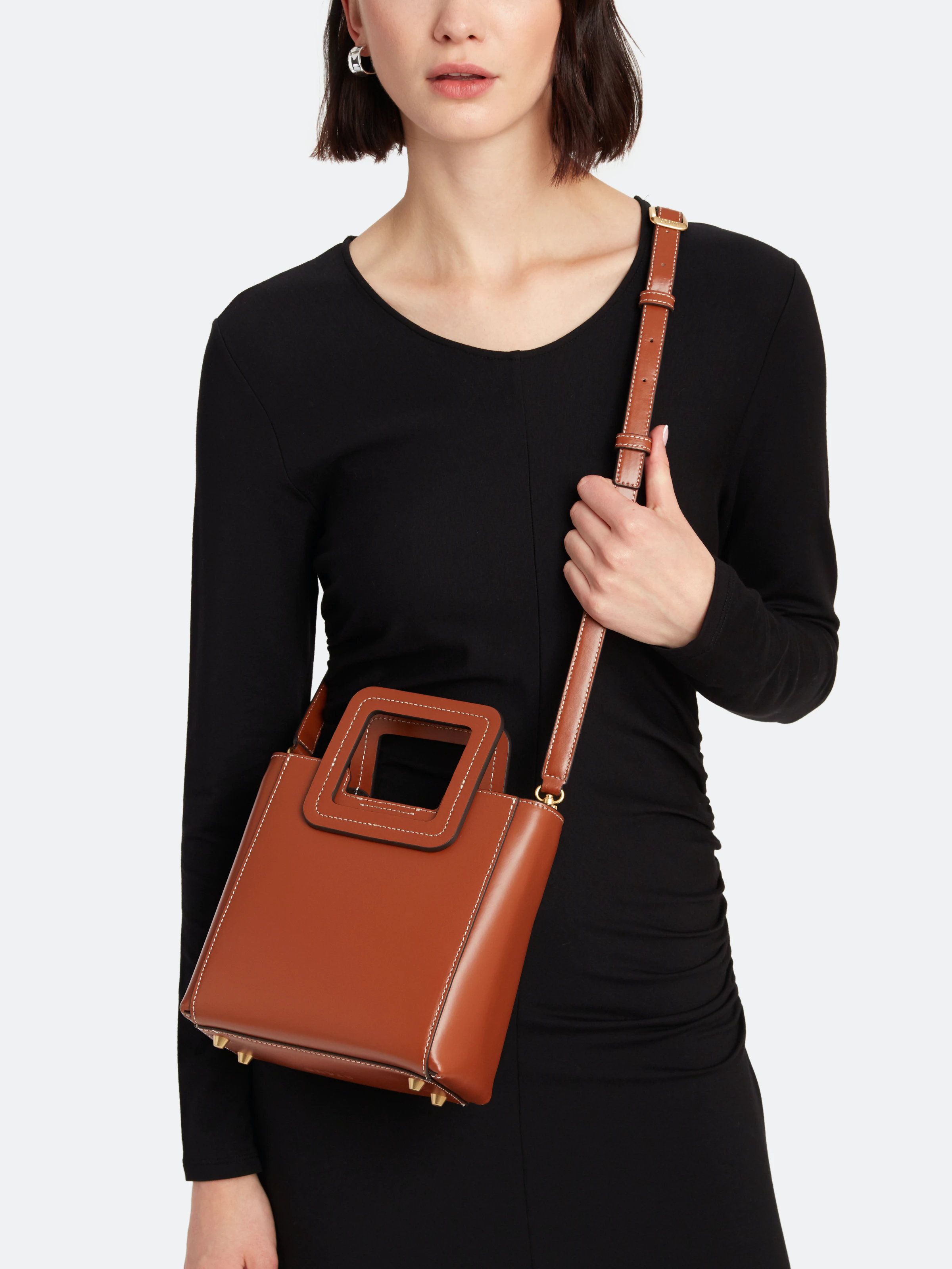 Staud + Mini Shirley Leather Bag