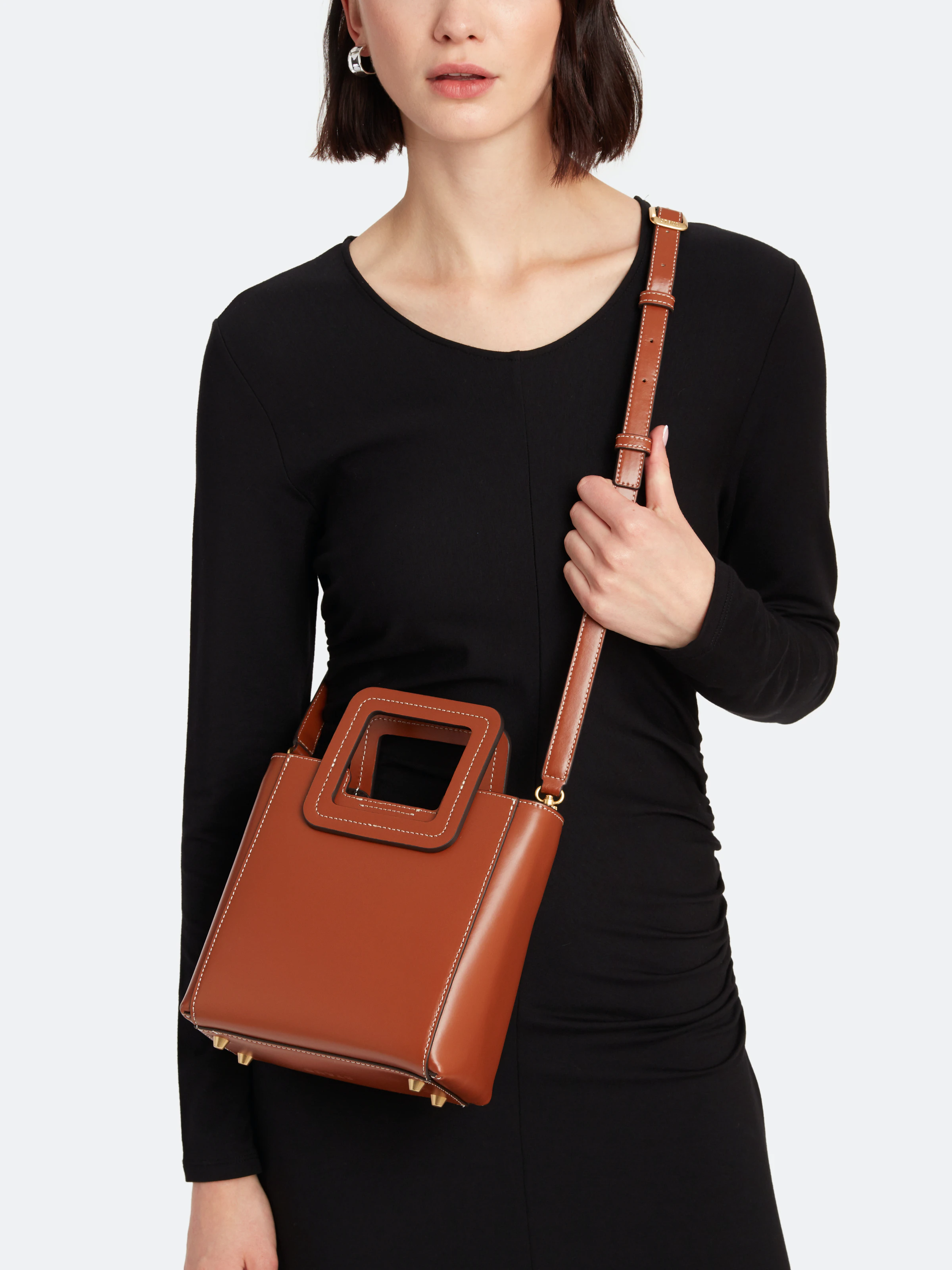 Staud Mini Shirley Leather Bag