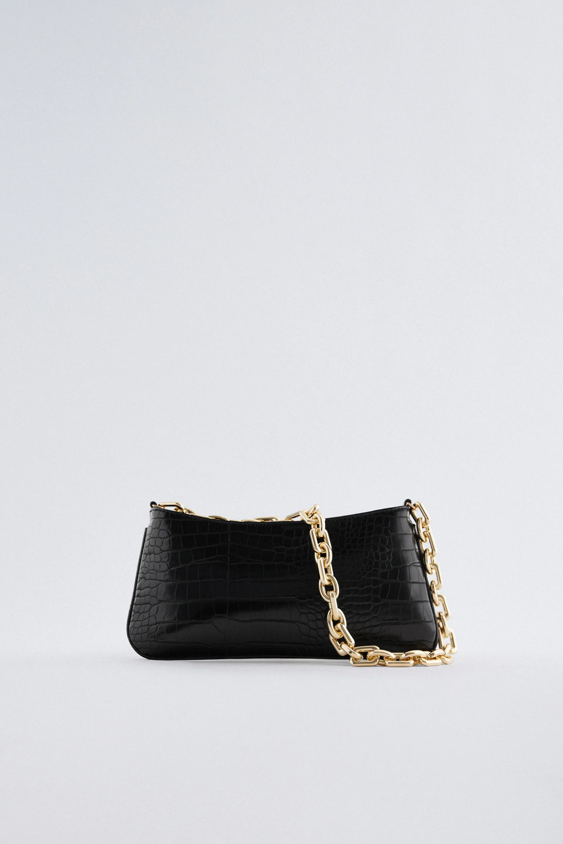 Zara Chain Strap Animal Embossed Shoulder Bag