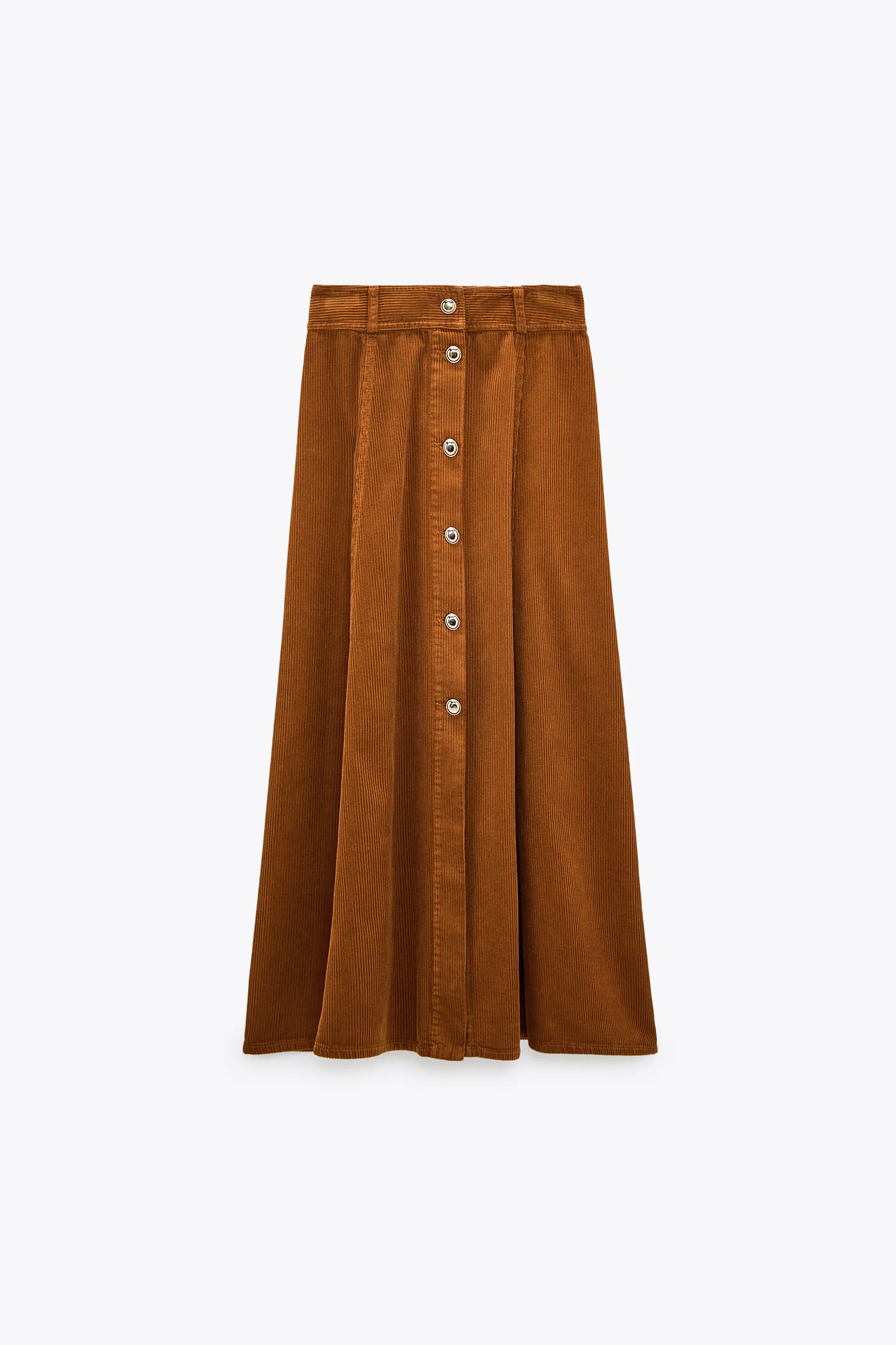 Zara + Corduroy Midi Skirt