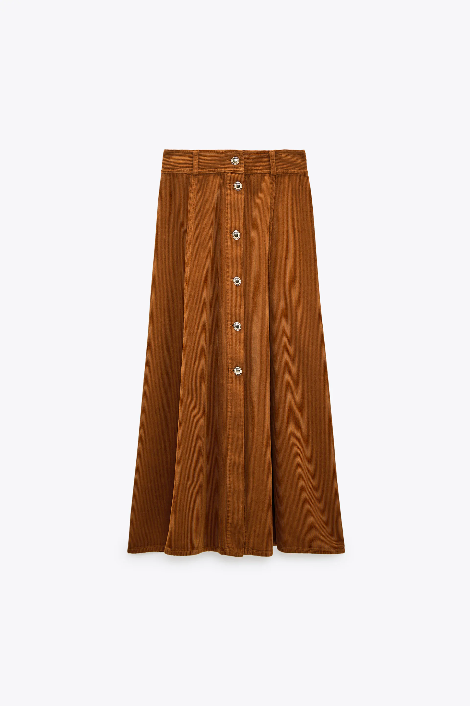 Zara Corduroy Midi Skirt