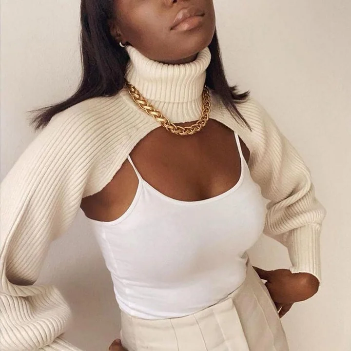 Cutout Cropped Half Sweater Trend Styles 2020