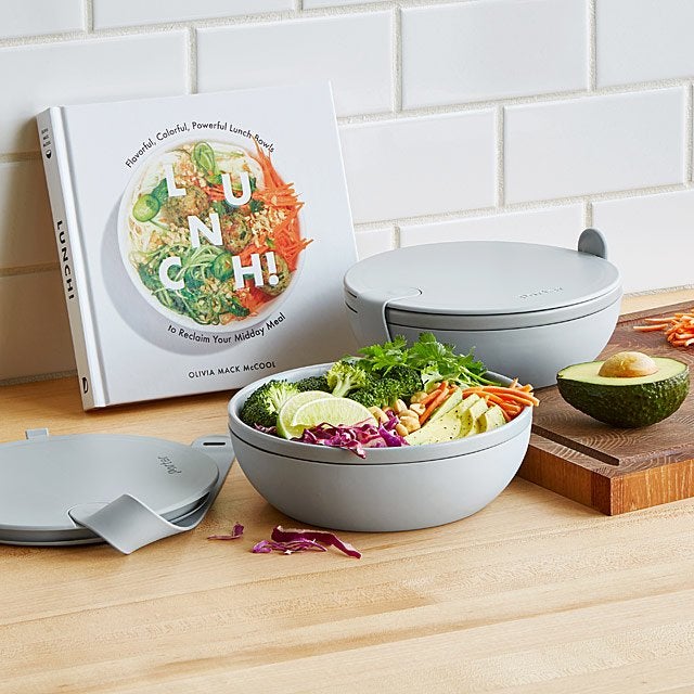 Easylunchboxes - Salad To-Go Containers - Reusable Bowl with Built-in, Leak-Proof Dressing Cup for Salad, Pasta, Cereal, Rice & More - Great for