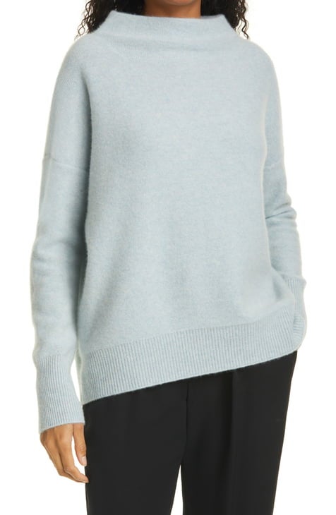 Vince + Funnel Neck Boiled Cashmere Sweater