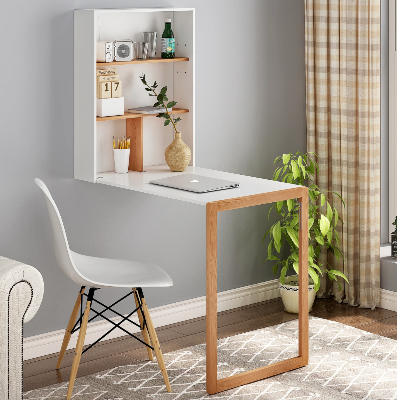 Treanor Floating Desk with Hutch