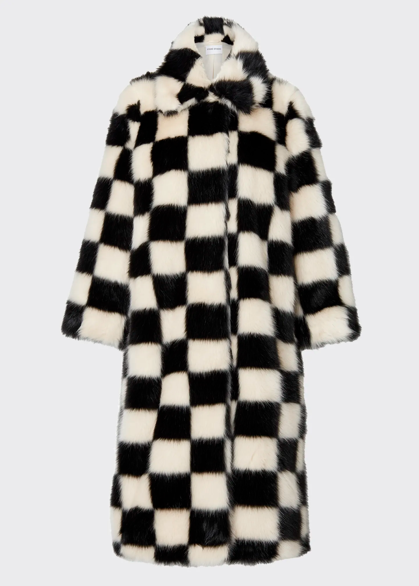 Checkered Faux Fur Coat | fgqualitykft.hu