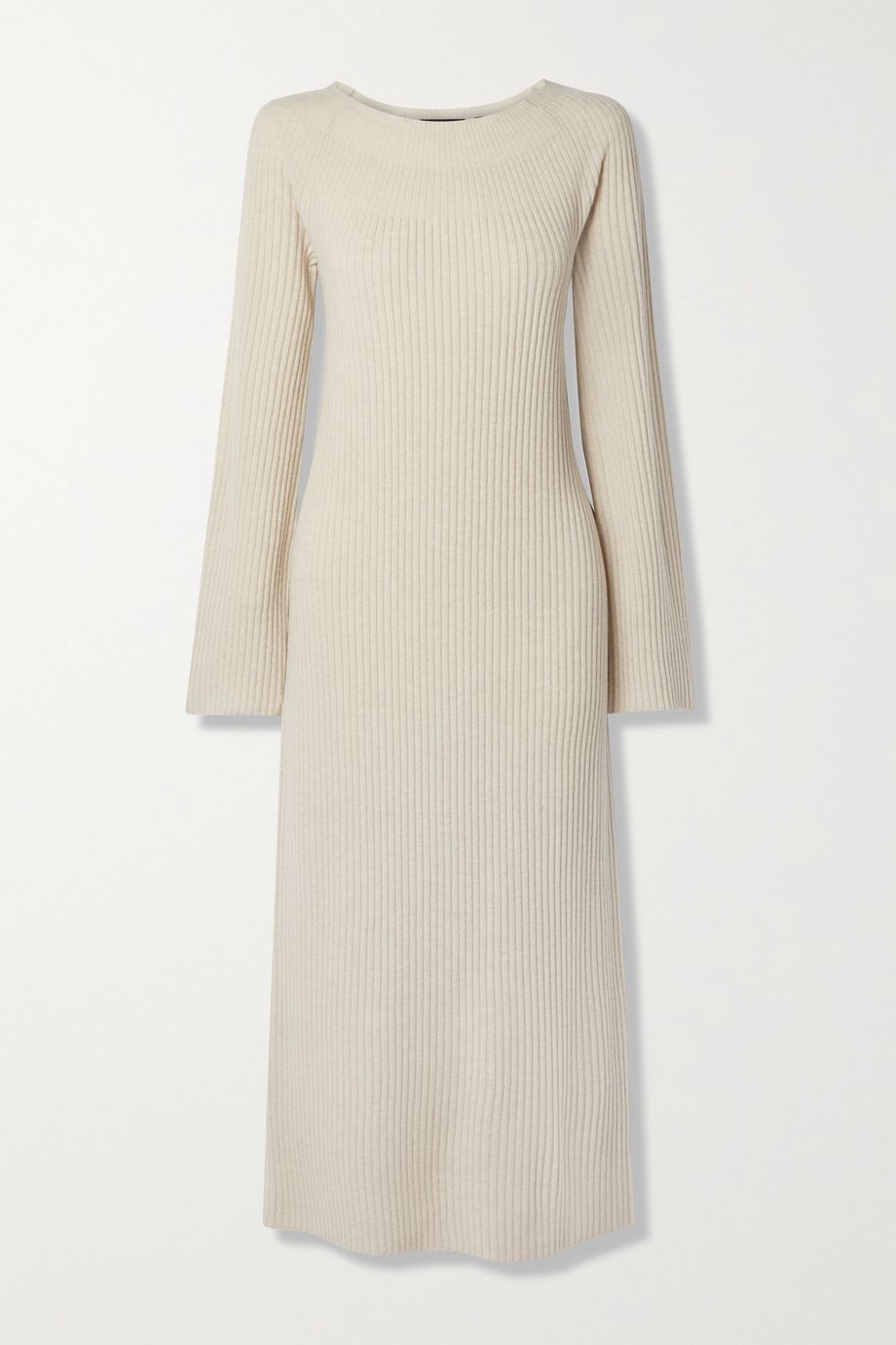 Theory + Ribbed Wool and Cashmere-blend Midi Dress