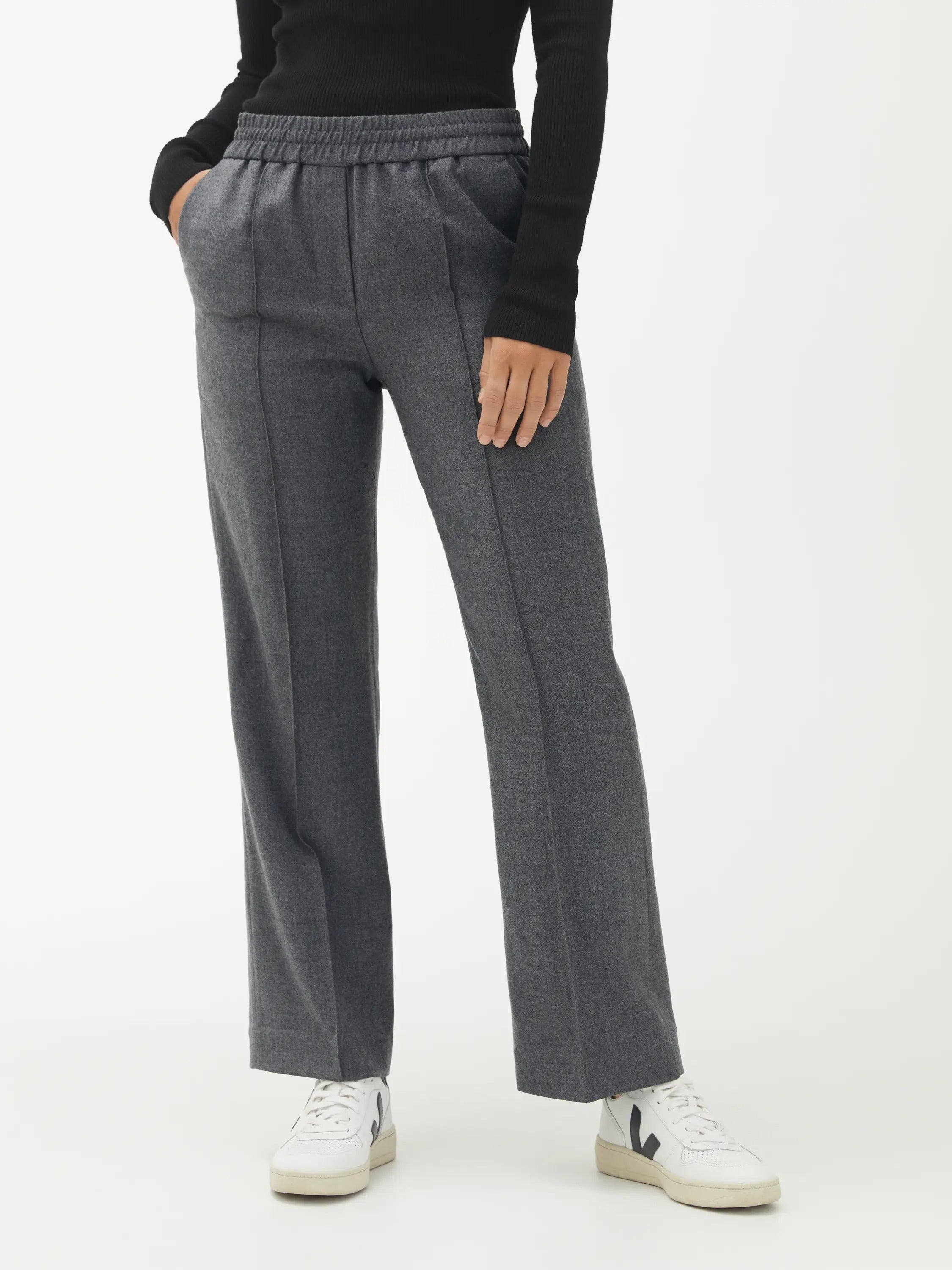 Arket + Wool Flannel Pull-On Trousers
