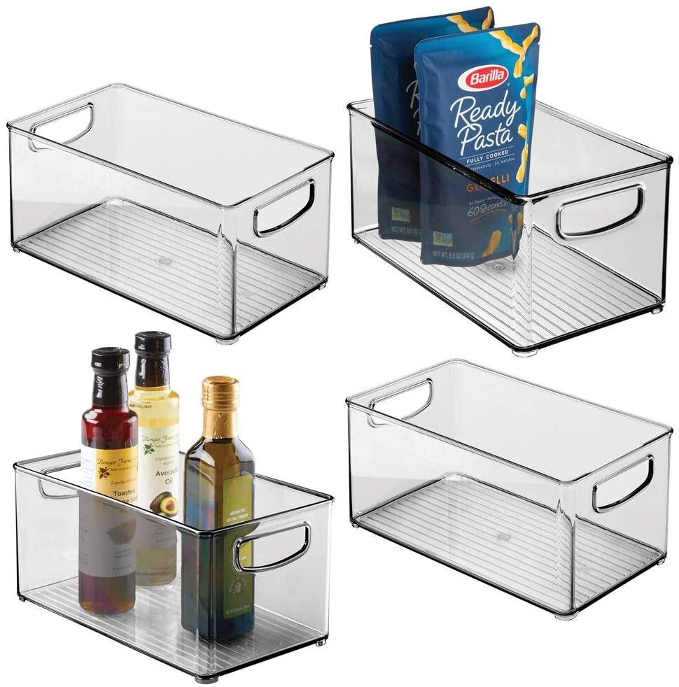 mDesign + mDesign Plastic Stackable Kitchen Bins