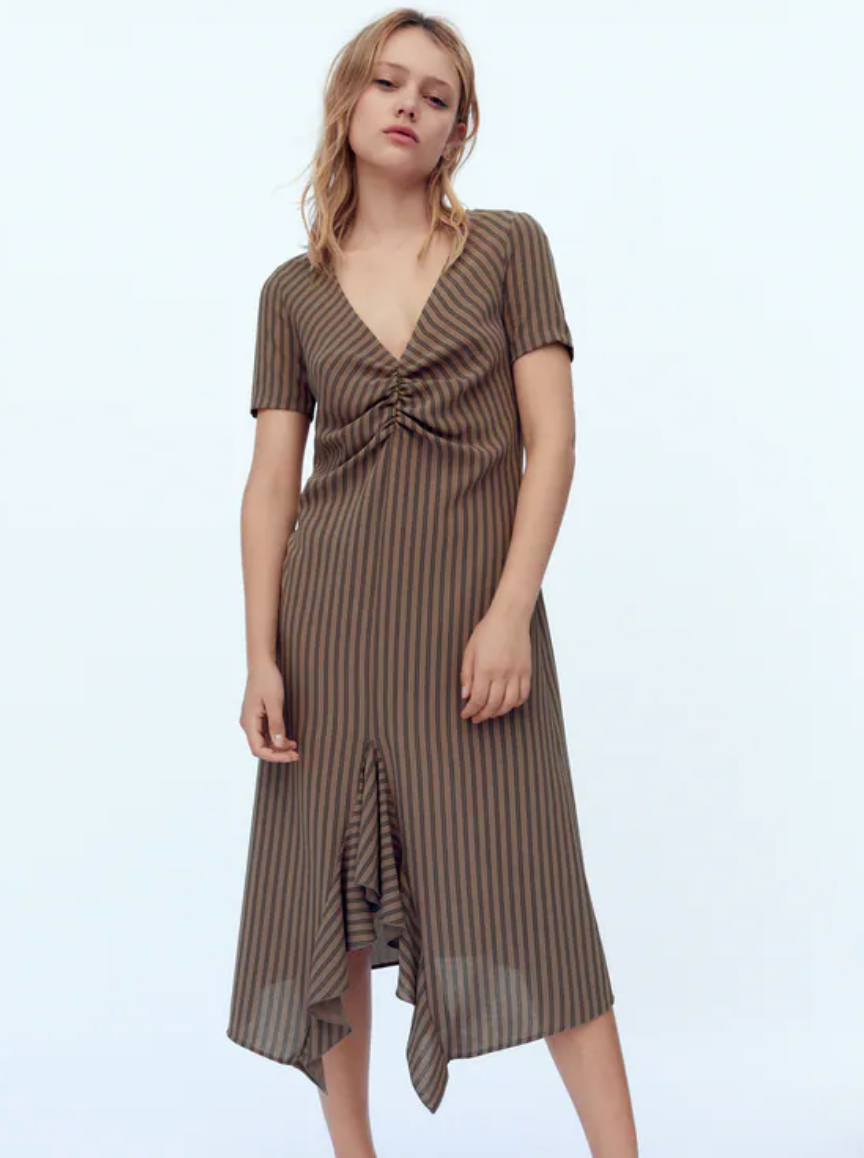 zara long sleeves ruched