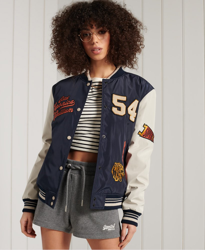 varsity jacket outfit aesthetic